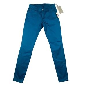 7 For All Mankind Womens Skinny Jeans Blue Low Rise Seven AU0287982 Size 25 NWT